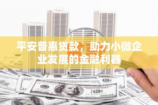 花都平安普惠贷款，助力小微企业发展的金融利器