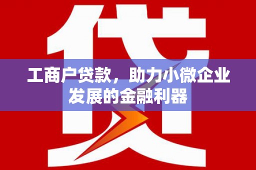 花都工商户贷款，助力小微企业发展的金融利器