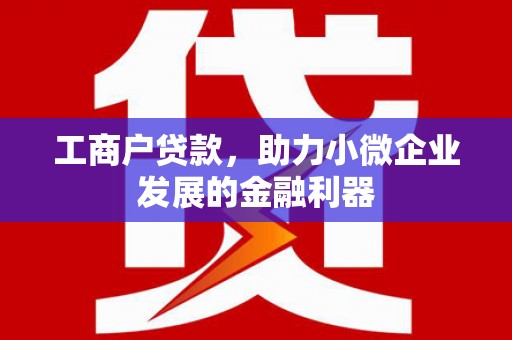 花都工商户贷款，助力小微企业发展的金融利器