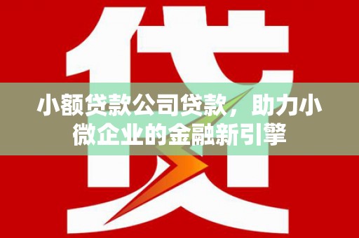 花都小额贷款公司贷款，助力小微企业的金融新引擎