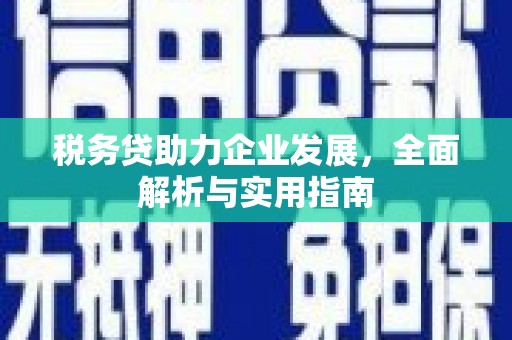 花都税务贷助力企业发展，全面解析与实用指南