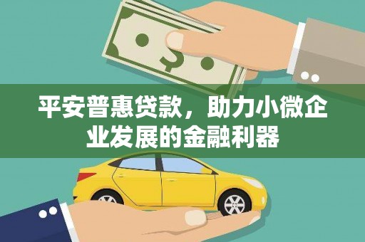 花都平安普惠贷款，助力小微企业发展的金融利器