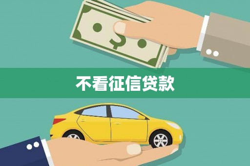 花都不看征信贷款